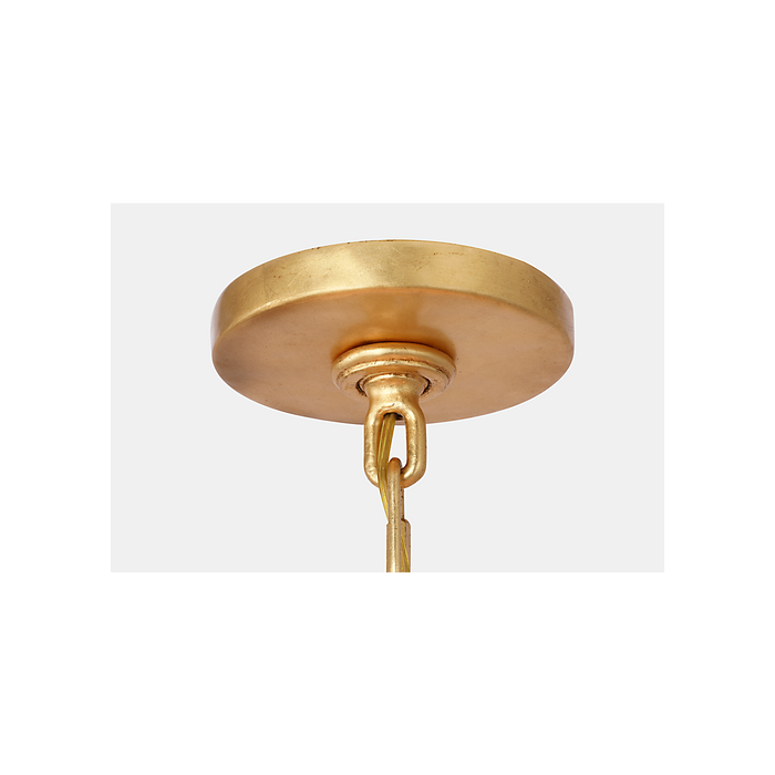 Acadia LED Chandelier Antique Gold Leaf