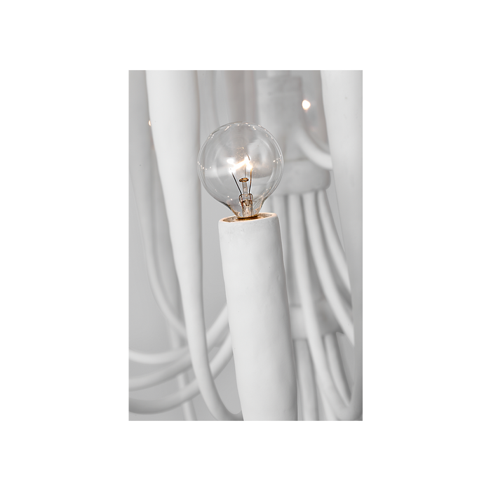 Acadia LED Chandelier Plaster White