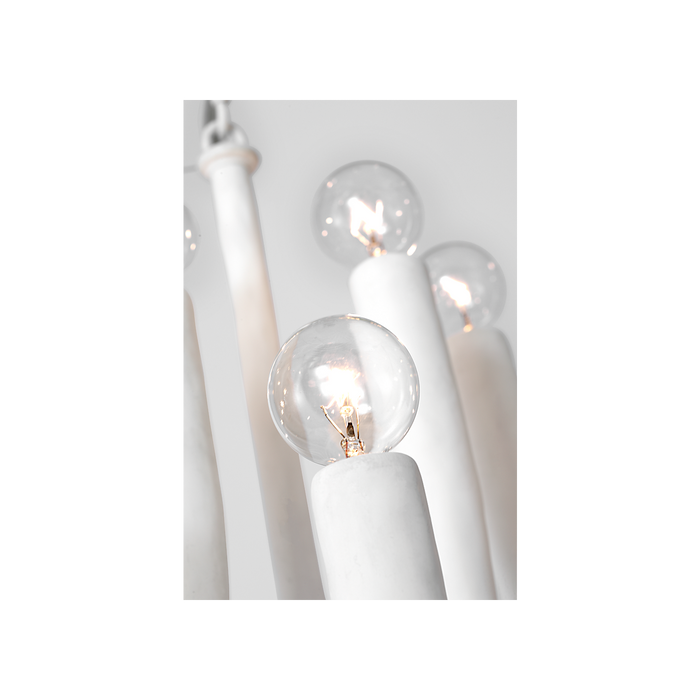 Acadia LED Chandelier Plaster White