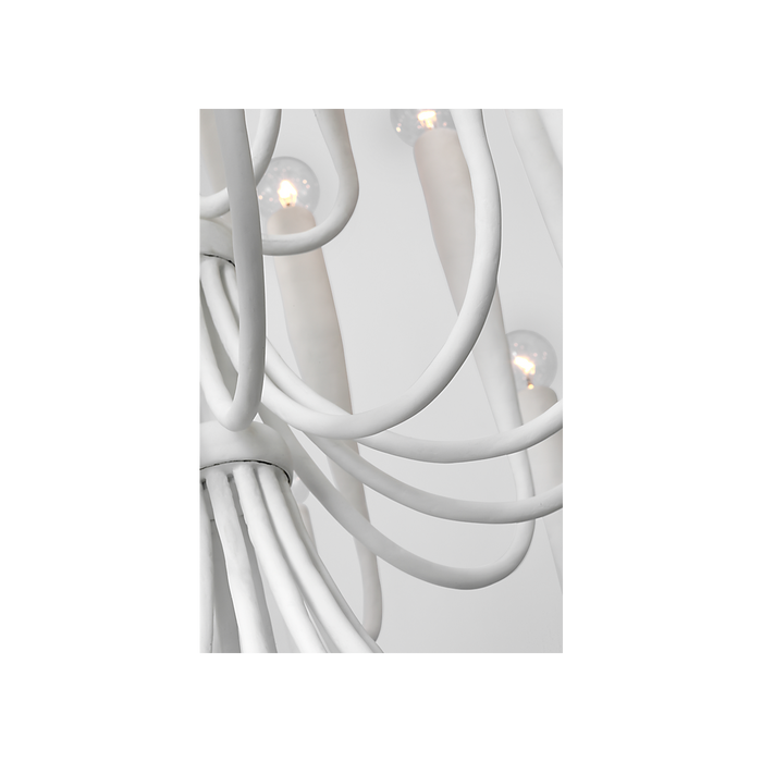 Acadia LED Chandelier Plaster White
