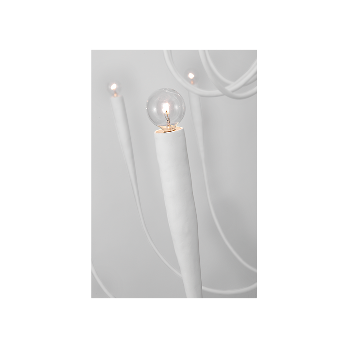 Acadia LED Chandelier Plaster White