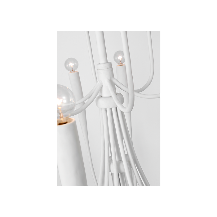 Acadia LED Chandelier Plaster White