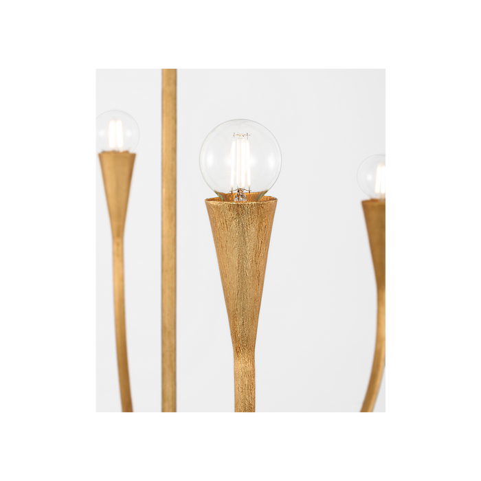 Marini LED Chandelier Antique Gold Leaf