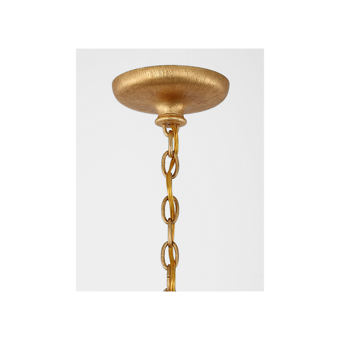 Marini LED Chandelier Antique Gold Leaf