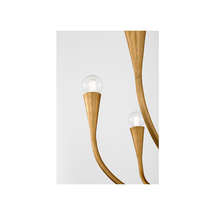 Marini LED Chandelier Antique Gold Leaf