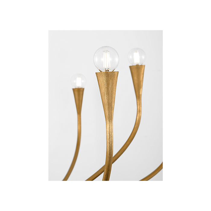 Marini LED Chandelier Antique Gold Leaf