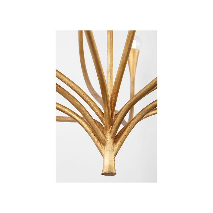 Marini LED Chandelier Antique Gold Leaf