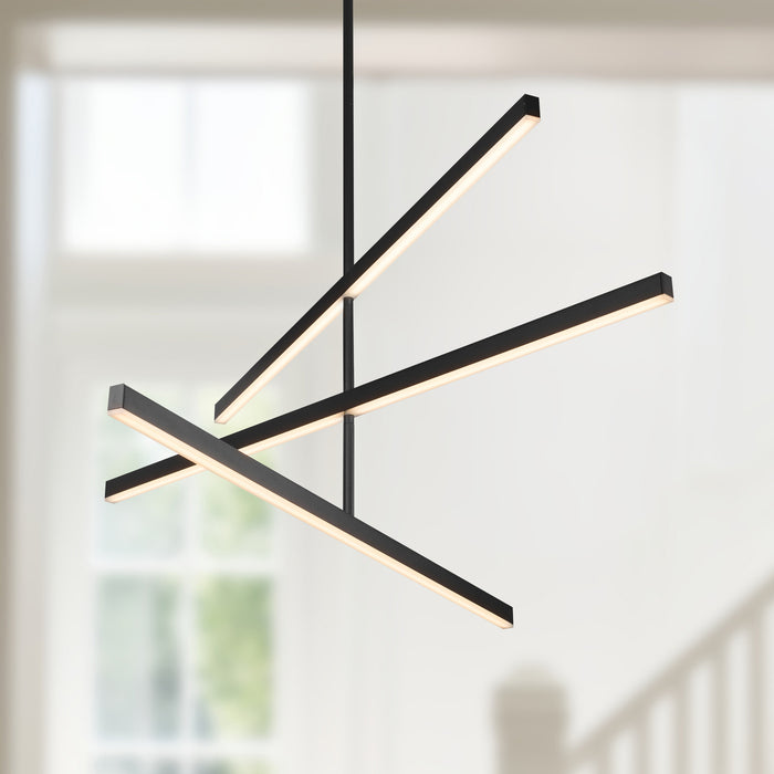 Vega LED Chandelier Black-Pendants-Kuzco Lighting-Lighting Design Store