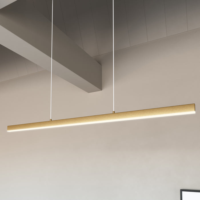 Vega LED Pendant Brushed Gold-Linear/Island-Kuzco Lighting-Lighting Design Store