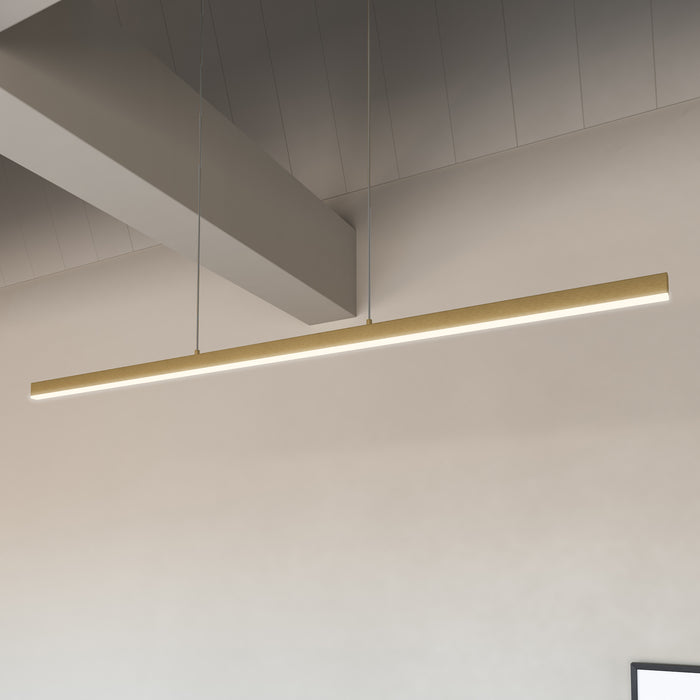 Vega LED Linear Pendant Brushed Gold-Linear/Island-Kuzco Lighting-Lighting Design Store