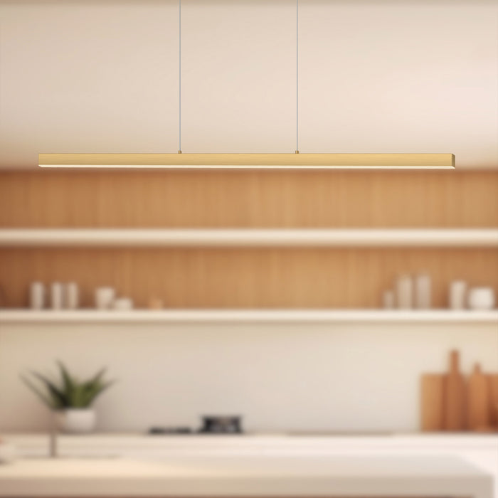 Vega LED Pendant Brushed Gold-Linear/Island-Kuzco Lighting-Lighting Design Store