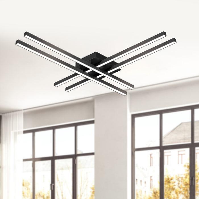 Vega Minor LED Flush Mount Black-Flush Mounts-Kuzco Lighting-Lighting Design Store