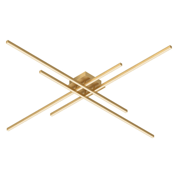 Vega Minor LED Flush Mount Brushed Gold-Semi-Flush Mts.-Kuzco Lighting-Lighting Design Store