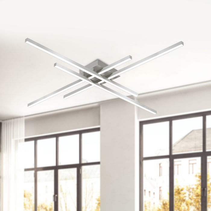 Vega Minor LED Flush Mount Brushed Nickel-Flush Mounts-Kuzco Lighting-Lighting Design Store