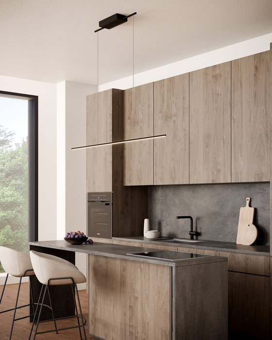 Vega Minor LED Linear Pendant Black-Linear/Island-Kuzco Lighting-Lighting Design Store
