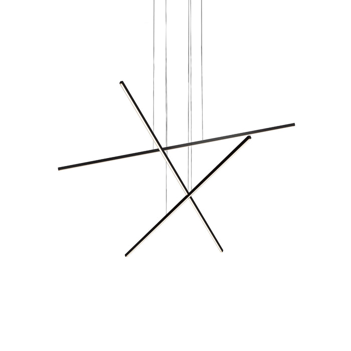 Vega Minor LED Pendant Black-Large Chandeliers-Kuzco Lighting-Lighting Design Store