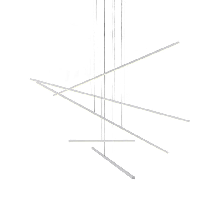 Vega Minor LED Pendant Brushed Nickel-Large Chandeliers-Kuzco Lighting-Lighting Design Store