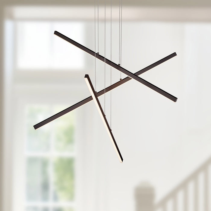 Vega LED Pendant Black-Large Chandeliers-Kuzco Lighting-Lighting Design Store