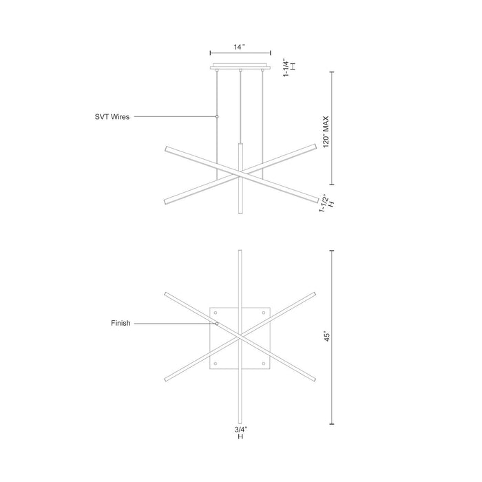 Vega LED Pendant Brushed Nickel-Large Chandeliers-Kuzco Lighting-Lighting Design Store