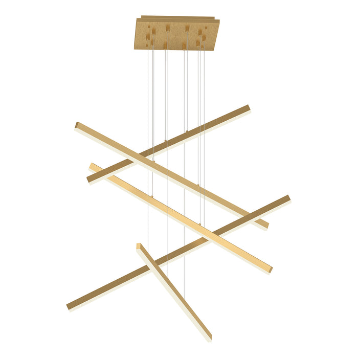 Vega LED Pendant Brushed Gold-Linear/Island-Kuzco Lighting-Lighting Design Store