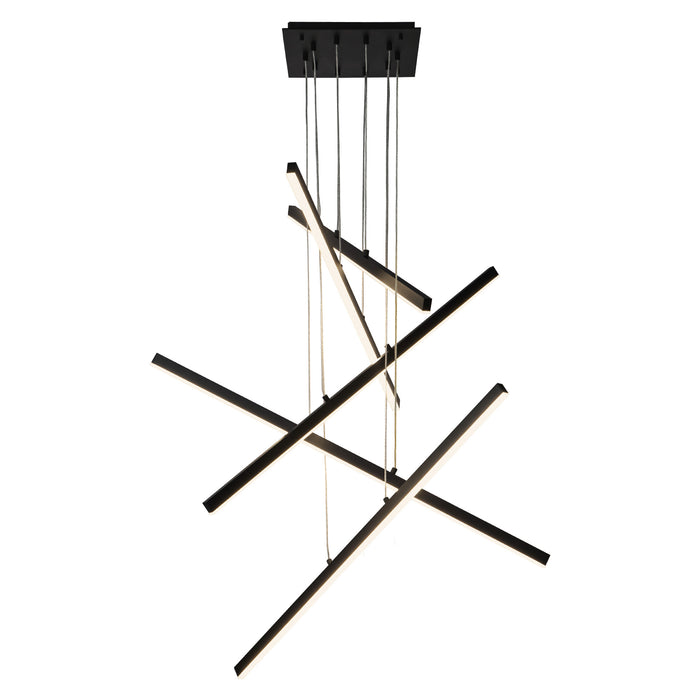 Vega LED Pendant Black-Large Chandeliers-Kuzco Lighting-Lighting Design Store