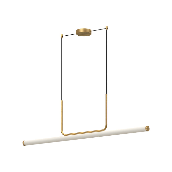 Vesper LED Linear Pendant Brushed Gold-Linear/Island-Kuzco Lighting-Lighting Design Store