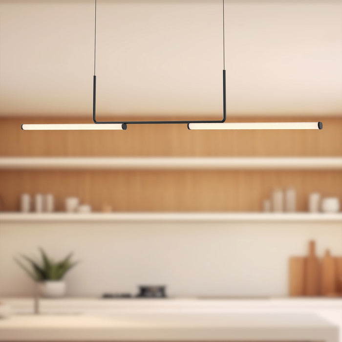 Vesper LED Linear Pendant Black-Linear/Island-Kuzco Lighting-Lighting Design Store