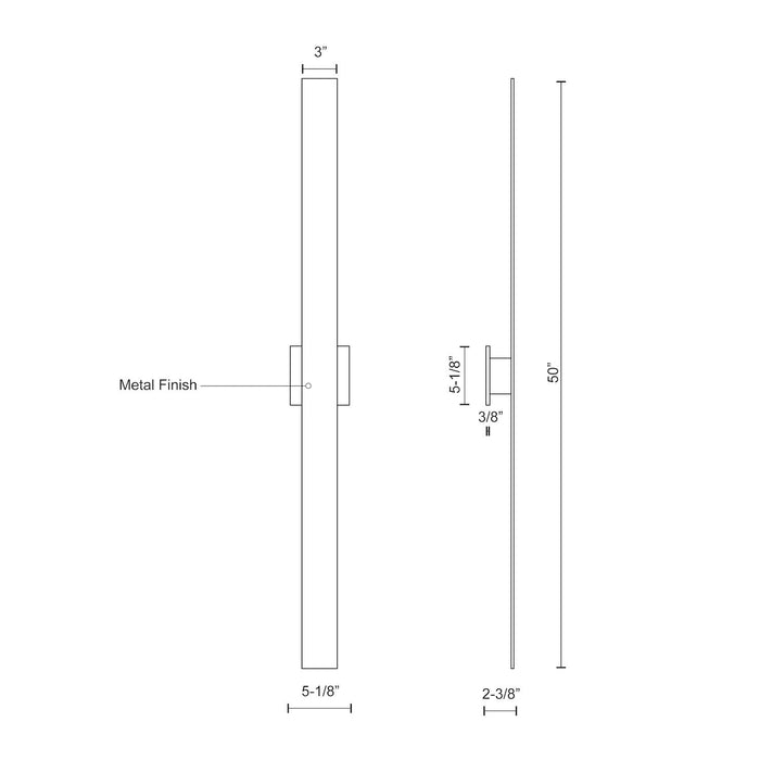 Vesta LED Wall Sconce Brushed Nickel-Sconces-Kuzco Lighting-Lighting Design Store