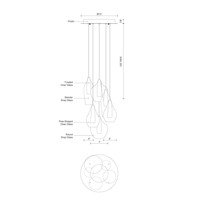 Victoria LED Pendant Chrome-Mini Pendants-Kuzco Lighting-Lighting Design Store