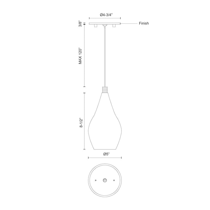 Victoria LED Pendant Chrome-Mini Pendants-Kuzco Lighting-Lighting Design Store