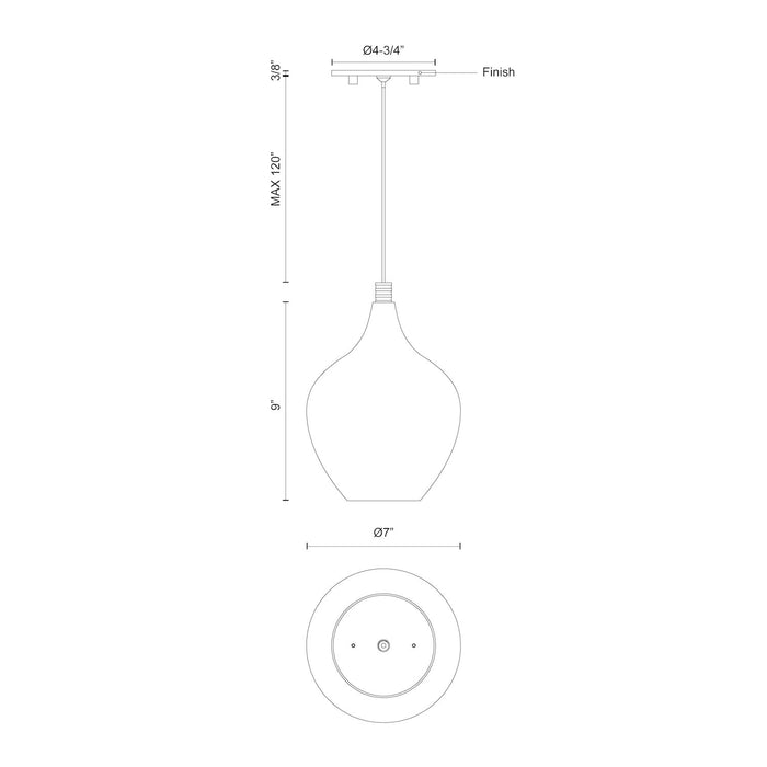 Victoria LED Pendant Chrome-Mini Pendants-Kuzco Lighting-Lighting Design Store