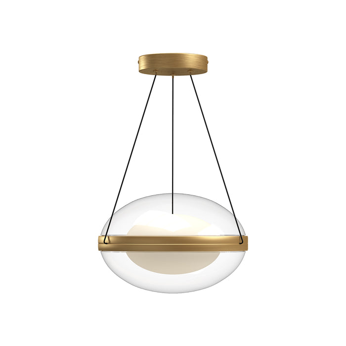 Virgo LED Pendant Brushed Gold/Opal Glass-Pendants-Kuzco Lighting-Lighting Design Store