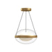 Virgo LED Pendant Brushed Gold/Opal Glass-Pendants-Kuzco Lighting-Lighting Design Store