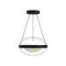 Virgo LED Pendant Black/Opal Glass-Pendants-Kuzco Lighting-Lighting Design Store