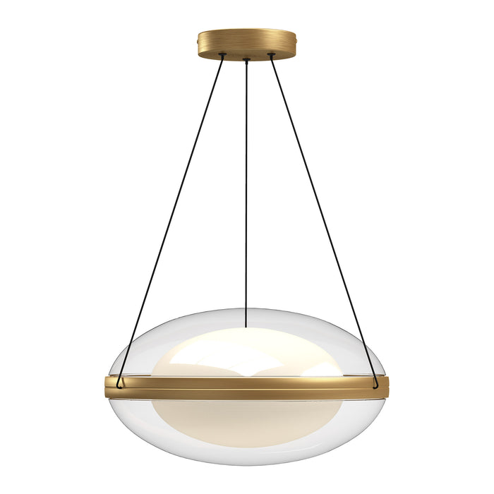 Virgo LED Pendant Brushed Gold/Opal Glass-Pendants-Kuzco Lighting-Lighting Design Store