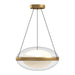 Virgo LED Pendant Brushed Gold/Opal Glass-Pendants-Kuzco Lighting-Lighting Design Store