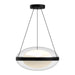 Virgo LED Pendant Black/Opal Glass-Pendants-Kuzco Lighting-Lighting Design Store