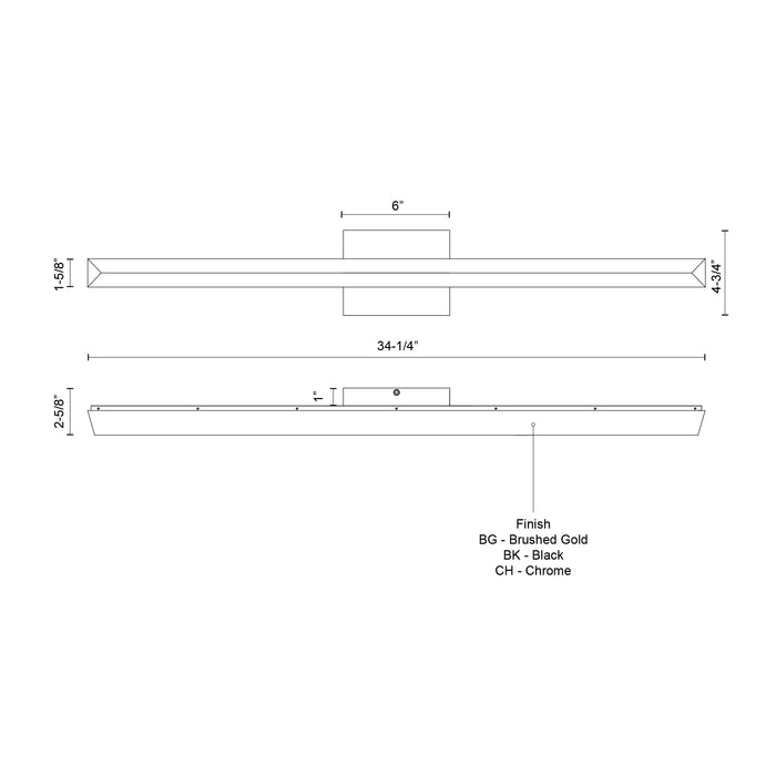 Saphir LED Vanity Black-Bathroom Fixtures-Kuzco Lighting-Lighting Design Store