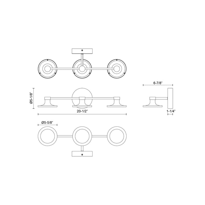 Issa LED Vanity White-Bathroom Fixtures-Alora-Lighting Design Store
