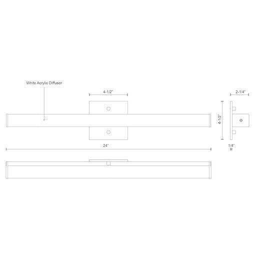 Jane-Slim LED Bathroom Fixture Chrome-Bathroom Fixtures-Kuzco Lighting-Lighting Design Store
