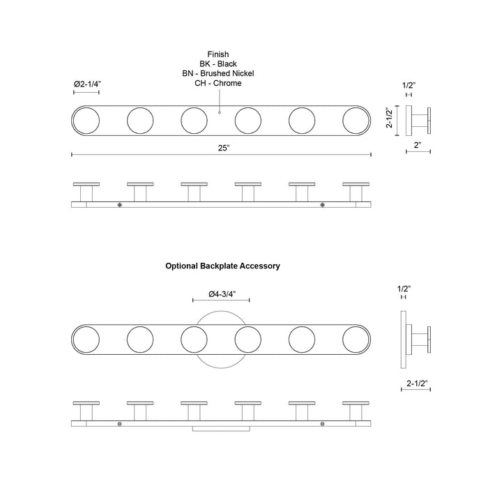 Edna LED Bathroom Fixture Black-Bathroom Fixtures-Kuzco Lighting-Lighting Design Store