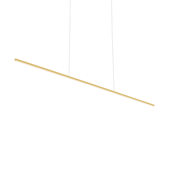 Vega Minor LED Linear Pendant Brushed Gold-Linear/Island-Kuzco Lighting-Lighting Design Store