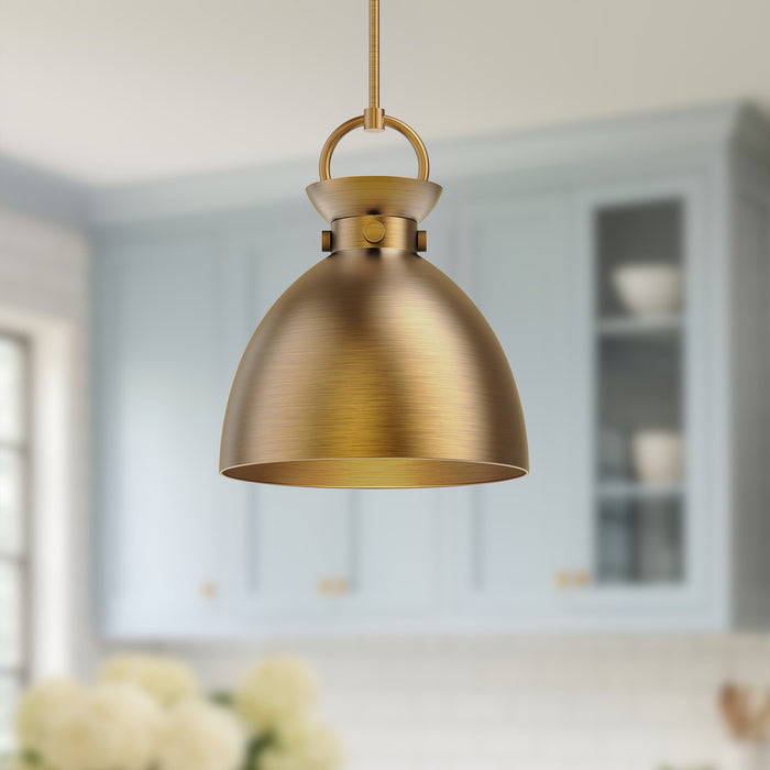 Waldo One Light Pendant Aged Gold-Pendants-Alora-Lighting Design Store