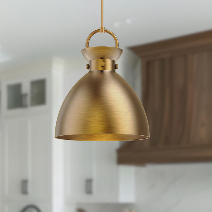 Waldo One Light Pendant Aged Gold-Pendants-Alora-Lighting Design Store
