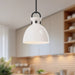 Waldo One Light Pendant Matte Black/Glossy Opal Glass-Mini Pendants-Alora-Lighting Design Store