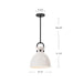 Waldo One Light Pendant Matte Black/Clear Glass-Mini Pendants-Alora-Lighting Design Store
