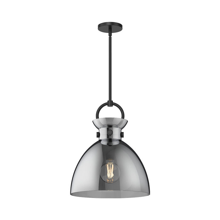 Waldo One Light Pendant Matte Black/Smoked-Pendants-Alora-Lighting Design Store
