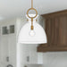 Waldo One Light Pendant Aged Gold/Clear-Pendants-Alora-Lighting Design Store