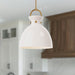 Waldo One Light Pendant Aged Gold/Glossy Opal Glass-Pendants-Alora-Lighting Design Store