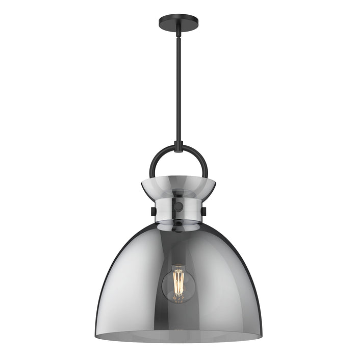 Waldo One Light Pendant Matte Black/Smoked-Pendants-Alora-Lighting Design Store